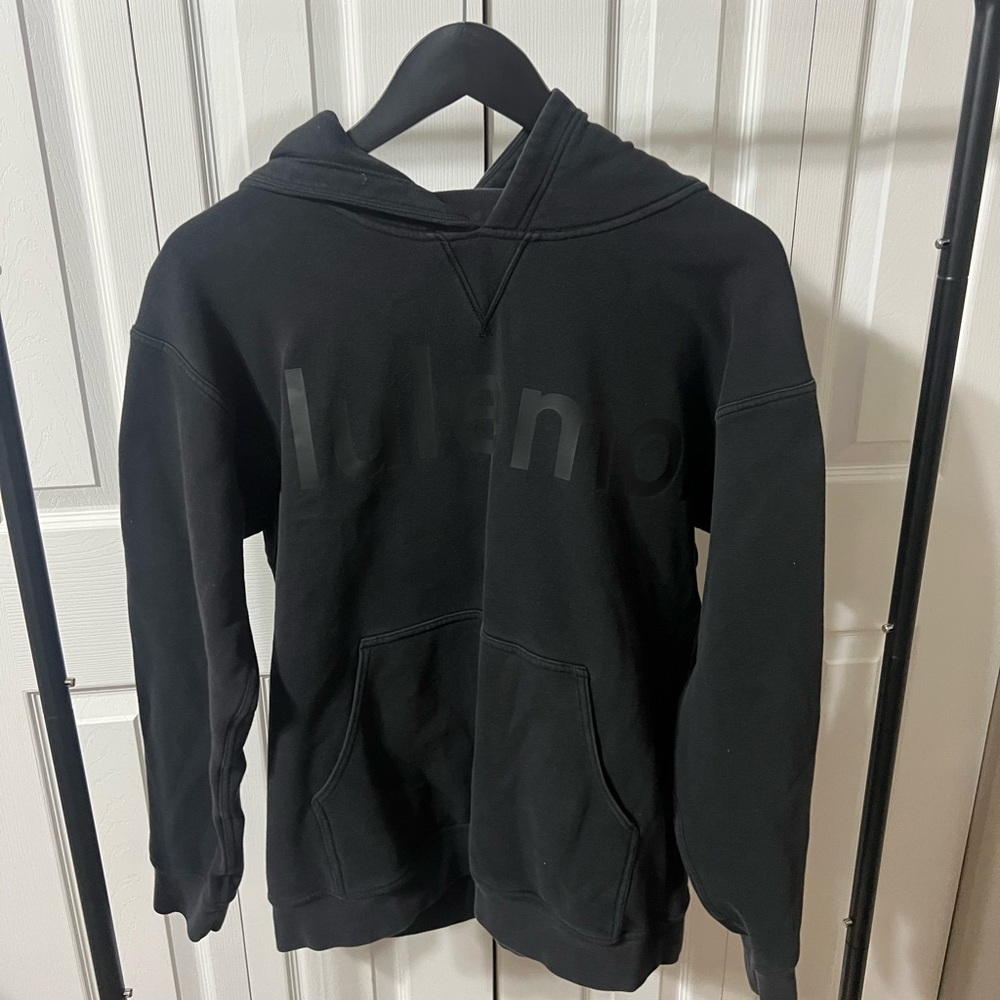 lululemon athletica black on black hoodie
